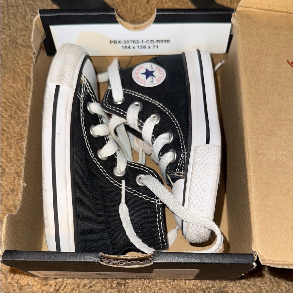 Converse Black High-Top Sneakers with White Accents